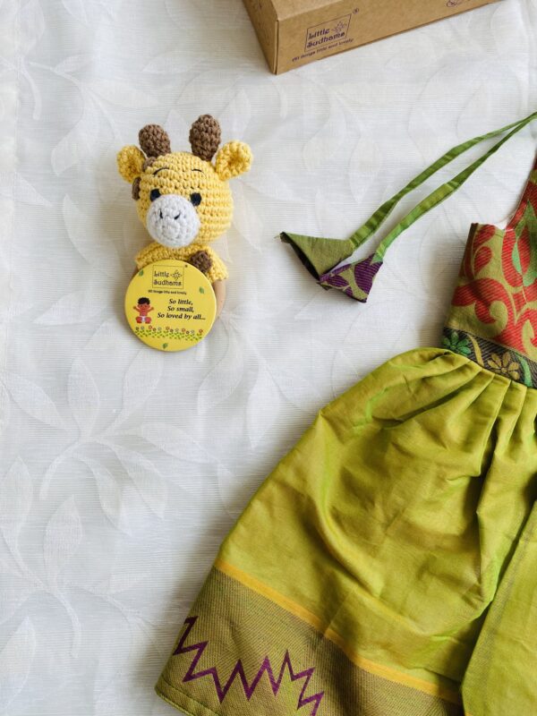 Little Sudhams Newborn Baby Girl Dress Cotton Traditional