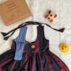 Traditional Baby Girl Dress in Indian Handloom Cotton Black