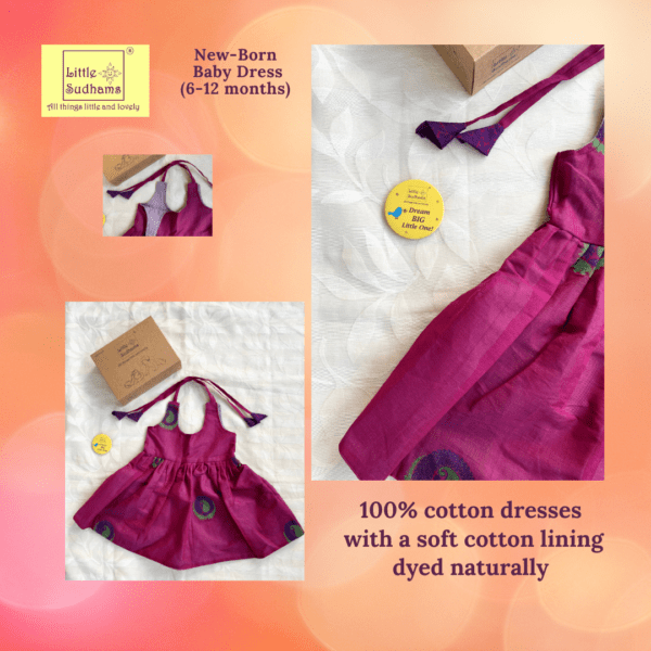 Little Sudhams New-born Baby Dress Cotton